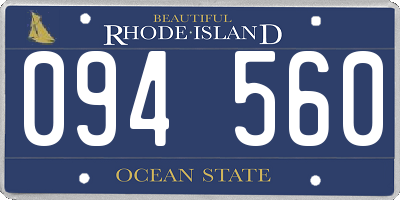 RI license plate 094560