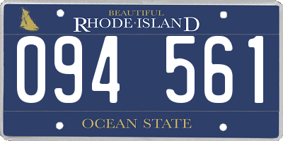 RI license plate 094561