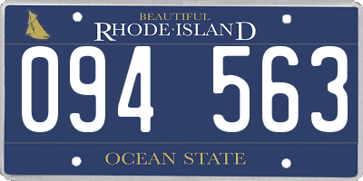 RI license plate 094563