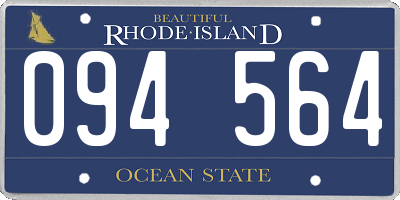 RI license plate 094564