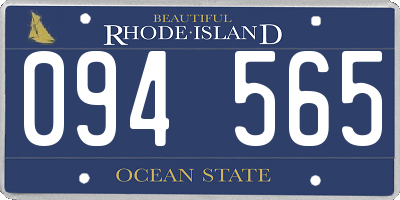 RI license plate 094565