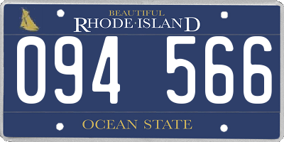 RI license plate 094566
