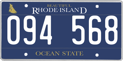 RI license plate 094568