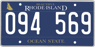 RI license plate 094569