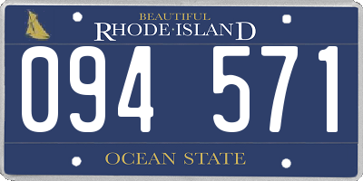 RI license plate 094571