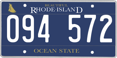 RI license plate 094572
