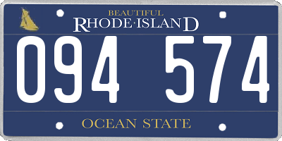 RI license plate 094574