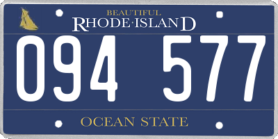 RI license plate 094577