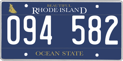 RI license plate 094582