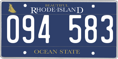 RI license plate 094583
