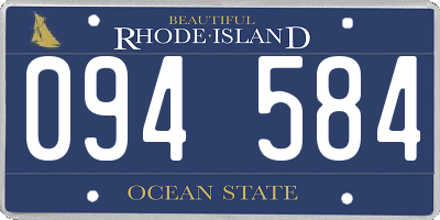 RI license plate 094584