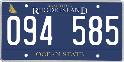 RI license plate 094585