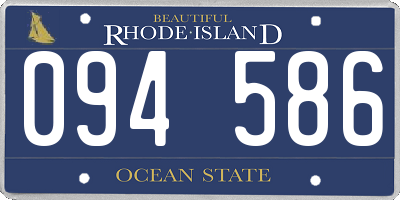 RI license plate 094586