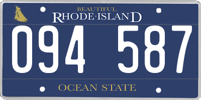RI license plate 094587