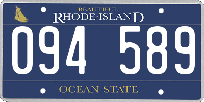 RI license plate 094589