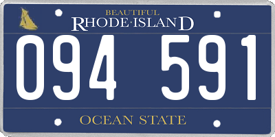 RI license plate 094591