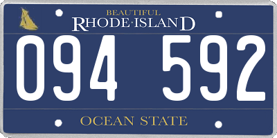 RI license plate 094592
