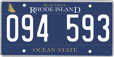 RI license plate 094593