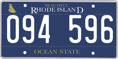 RI license plate 094596
