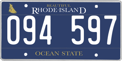 RI license plate 094597
