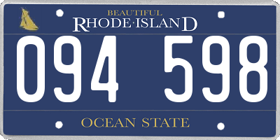 RI license plate 094598