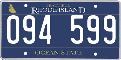 RI license plate 094599