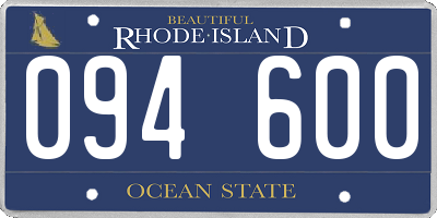 RI license plate 094600