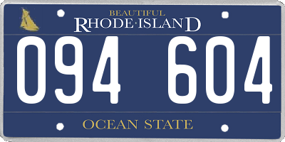 RI license plate 094604