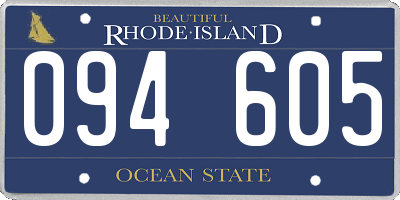 RI license plate 094605
