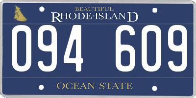 RI license plate 094609