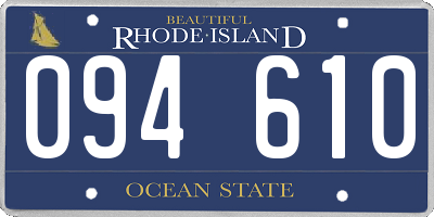 RI license plate 094610