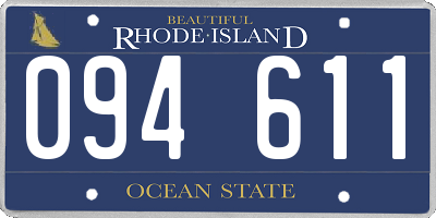 RI license plate 094611