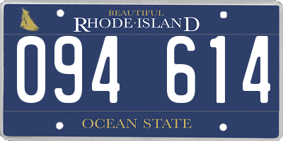 RI license plate 094614