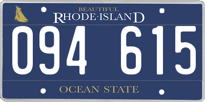 RI license plate 094615
