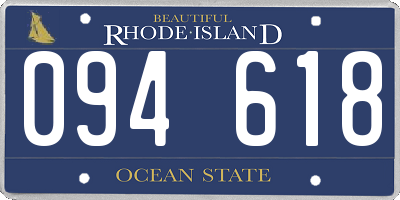 RI license plate 094618
