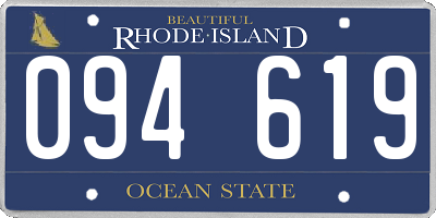 RI license plate 094619