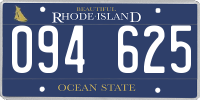 RI license plate 094625