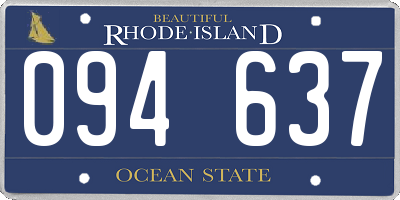 RI license plate 094637