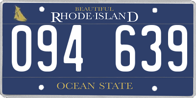 RI license plate 094639