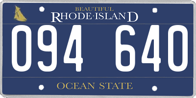 RI license plate 094640
