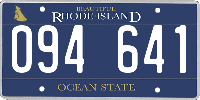 RI license plate 094641