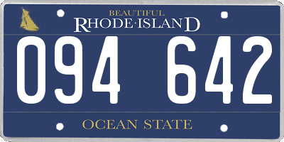 RI license plate 094642