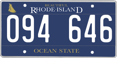 RI license plate 094646