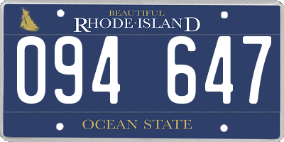 RI license plate 094647