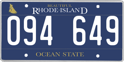 RI license plate 094649