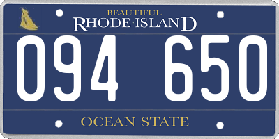 RI license plate 094650