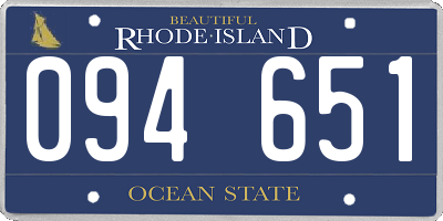 RI license plate 094651