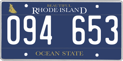 RI license plate 094653