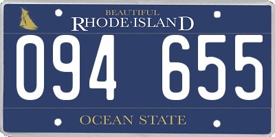 RI license plate 094655