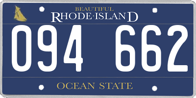 RI license plate 094662